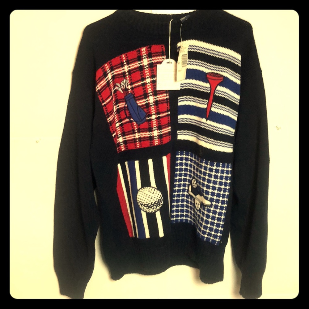 - Pivot Rules Golf Sweater sz Medium Navy Gr…